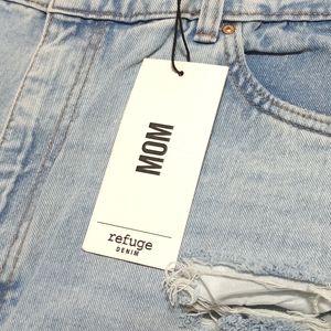 Refuge Black Distressed Denim Mom Pants